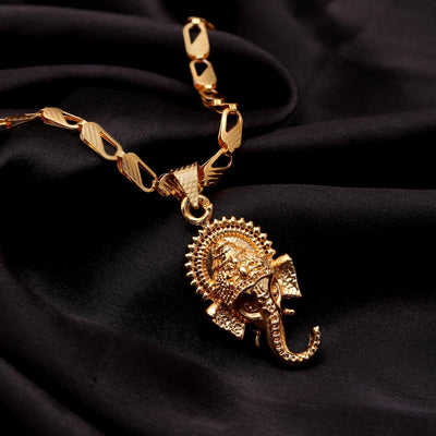 24 K Gold-Plated Ganesh Ji Pendant