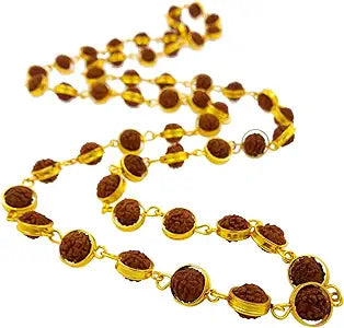 Rudraksha Capping gold Mala